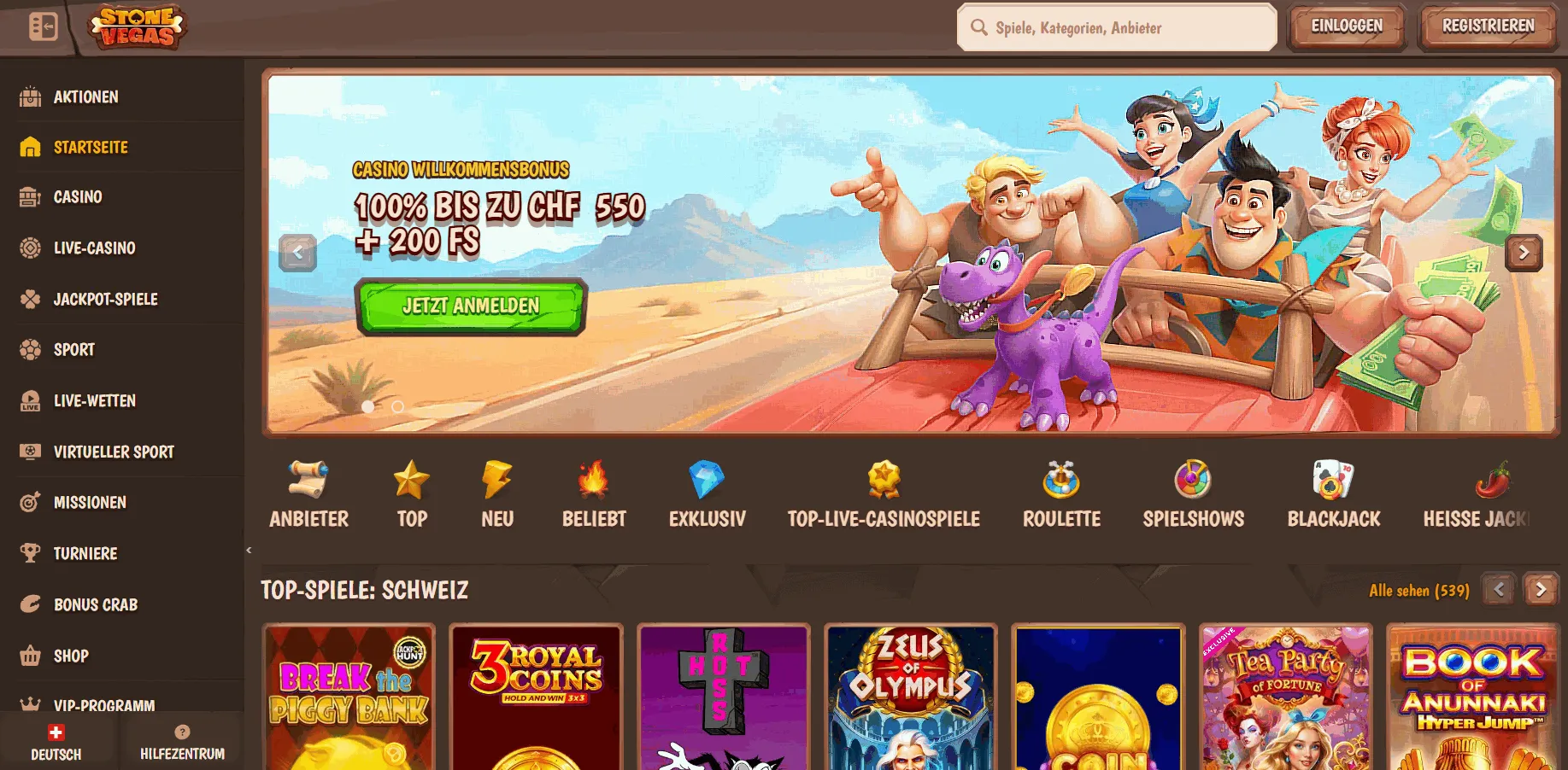 Stone Vegas ausländisches Casino
